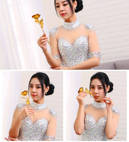 24k "Galaxy" Gold Rose " 3 24k "Galaxy" Gold Rose "