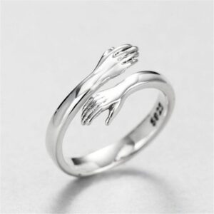 Kreative Liebe Hug Silber Farbe Ring