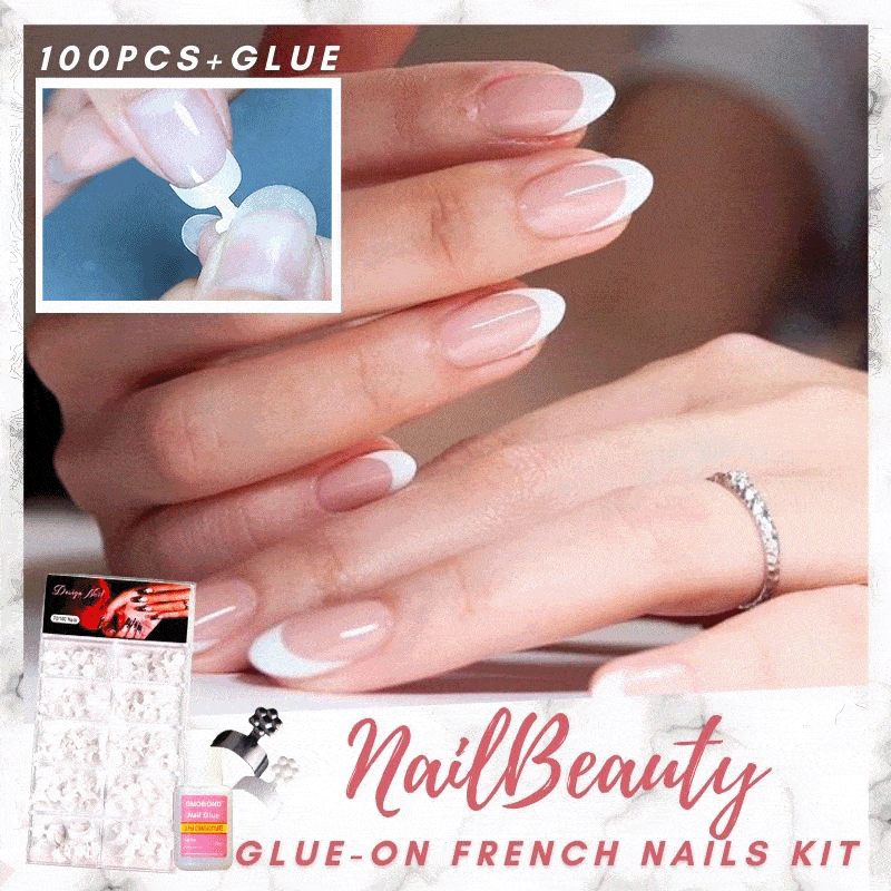 nailbeauty glue on french nails kit fancyberrie 371135 Beauty Junkie